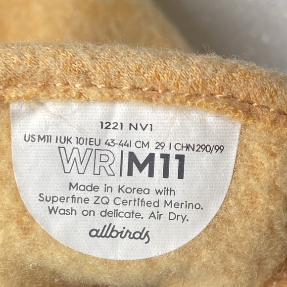 Allbirds Lux Beige Merino Wool Washable Running Shoes Size M11 - Picture 7 of 10